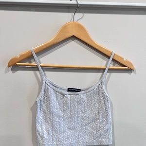 Brandy melville blue flower crop top